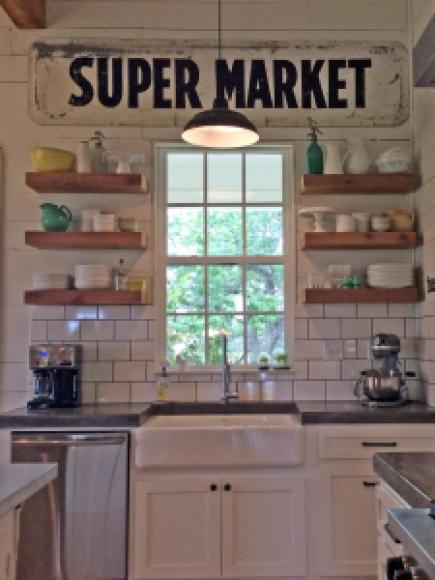 I love Fixer Upper, but I knew lots of of open shelving wouldn't work for me (Photo Credit found here)
