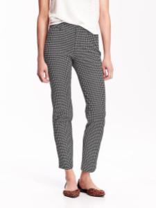 Old Navy's Pixie Pants. Yes, I bought the houndstooth for football. 